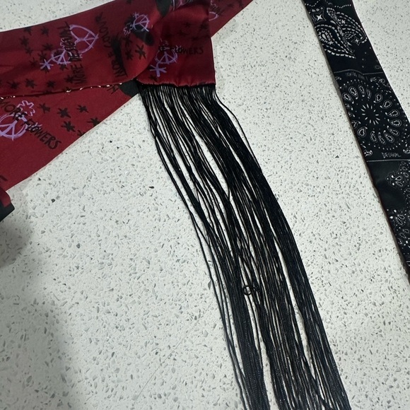 Desigual Scarf Belt Y2K Peace Sign Paisley Fringe main image 6